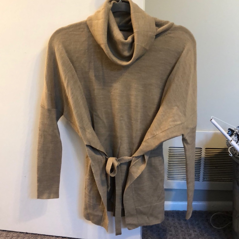 AllSaints Camel Turtleneck Sweater